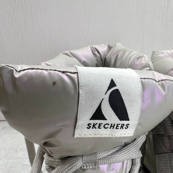 Skechers Uno W 177559 Gray Lace Up Mid Top Snow Boot Sneakers Womens Size 9 - Picture 8 of 10